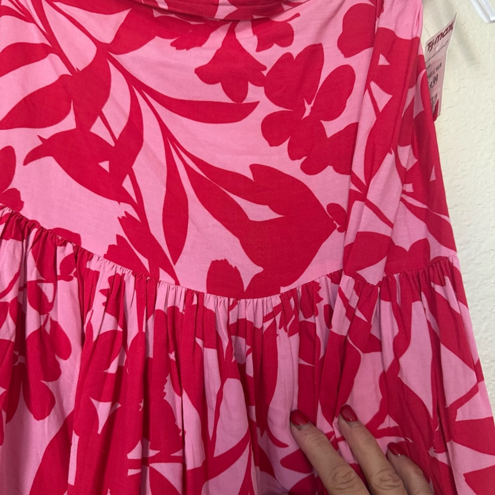 Floral Red and Pink Women's Skirt Abel the Label LARGE - Picture 8 of 13